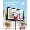 Portable Basketball Hoop 10ft Height Adjustable Outdoor Basketball Goals with 44 Inch Shatterproof Backboard for Backyard Drive