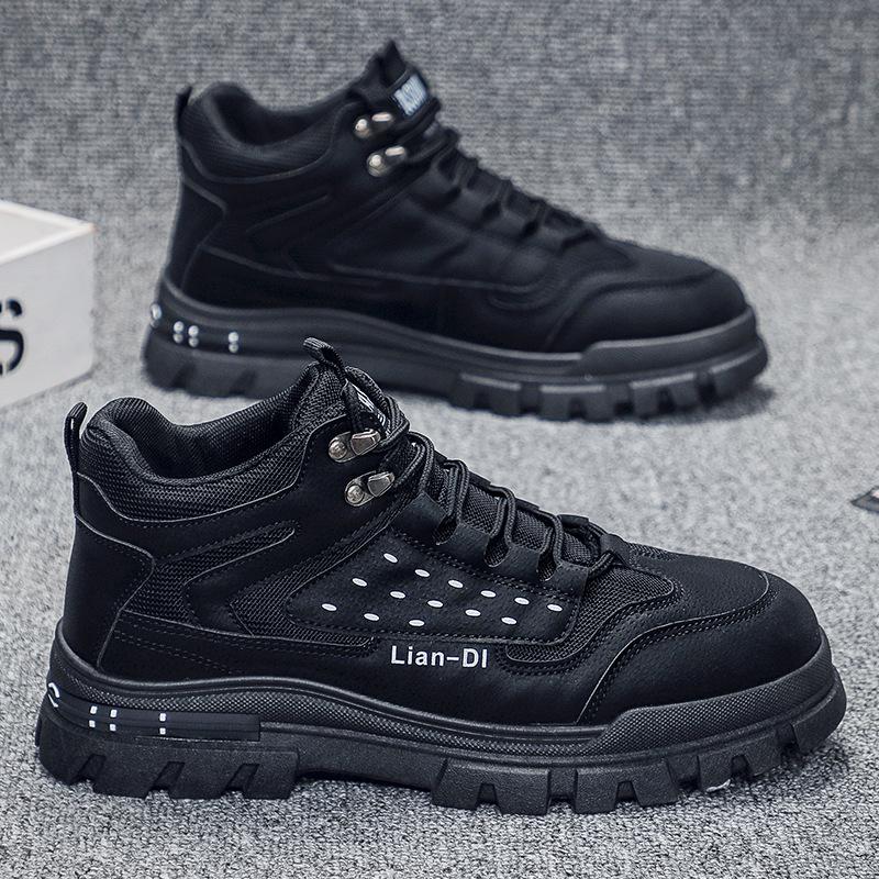 2025 Men's Spring Fashion: Korean Martin Boots - Trendy Casual British Style Work Shoes