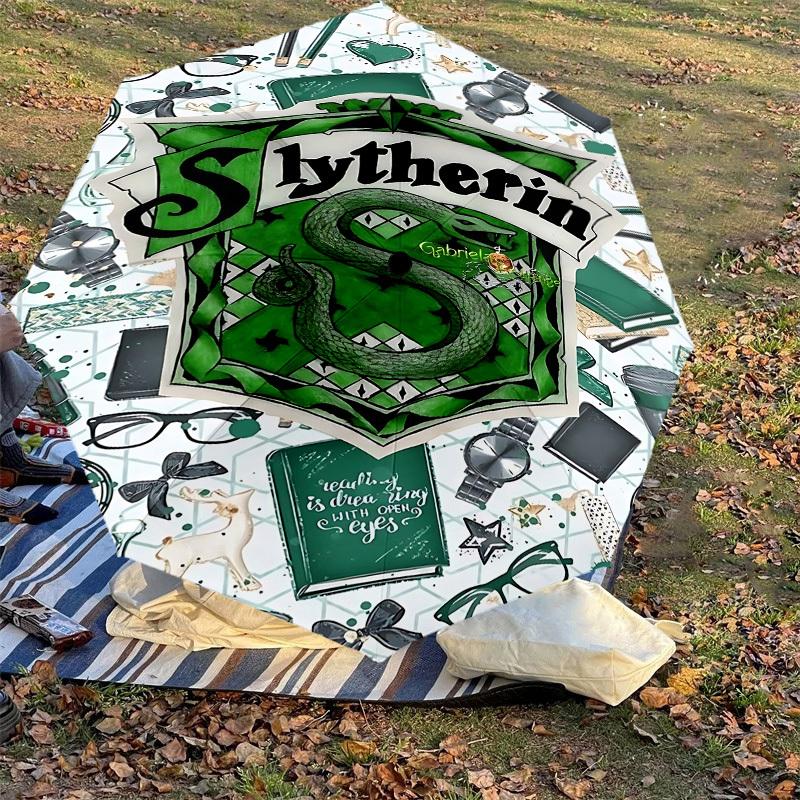 1PC Slytherin Reading Umbrella-8-Rib Reinforced, Automatic Open, Lightweight & Durable, Cute Fashion Accessory for Outdoor, D2619