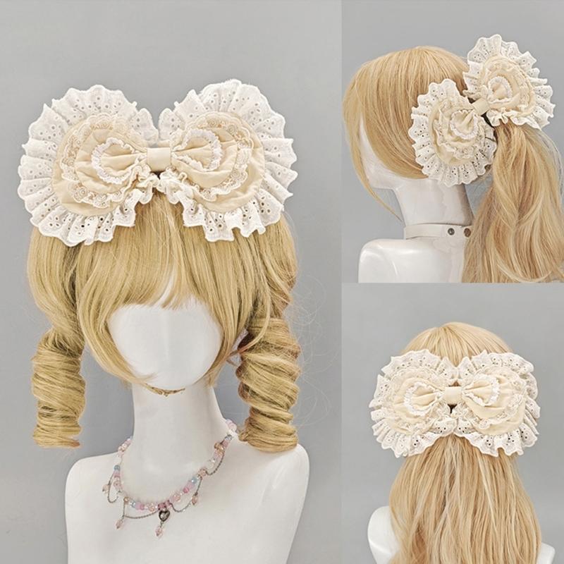 Lace Bows Headbands Party Hair Accesory For Women Elegant Design Suitable For Parties And Cosplay Event