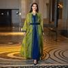 AB333 Elegant Middle Eastern Two-Piece Robe Set with Belt - Dubai Long Cardigan Dress