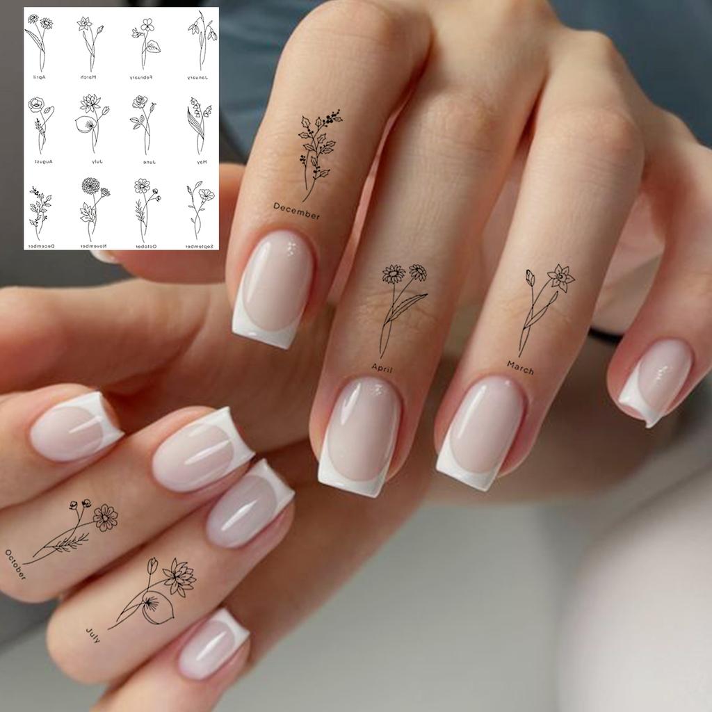1 Sheet Sun Crescent Totem Chain Temporary Tattoos For Women Finger, Fake Tattoo Sticker Waterproof Long Lasting Realistic Tatoo