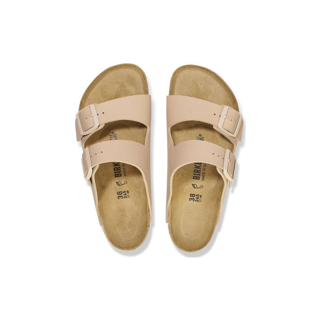 Birkenstock Comfortable Round Toe Versatile Thick Sole Buckle Slide Sandals Unisex Sandals Nude 1027723