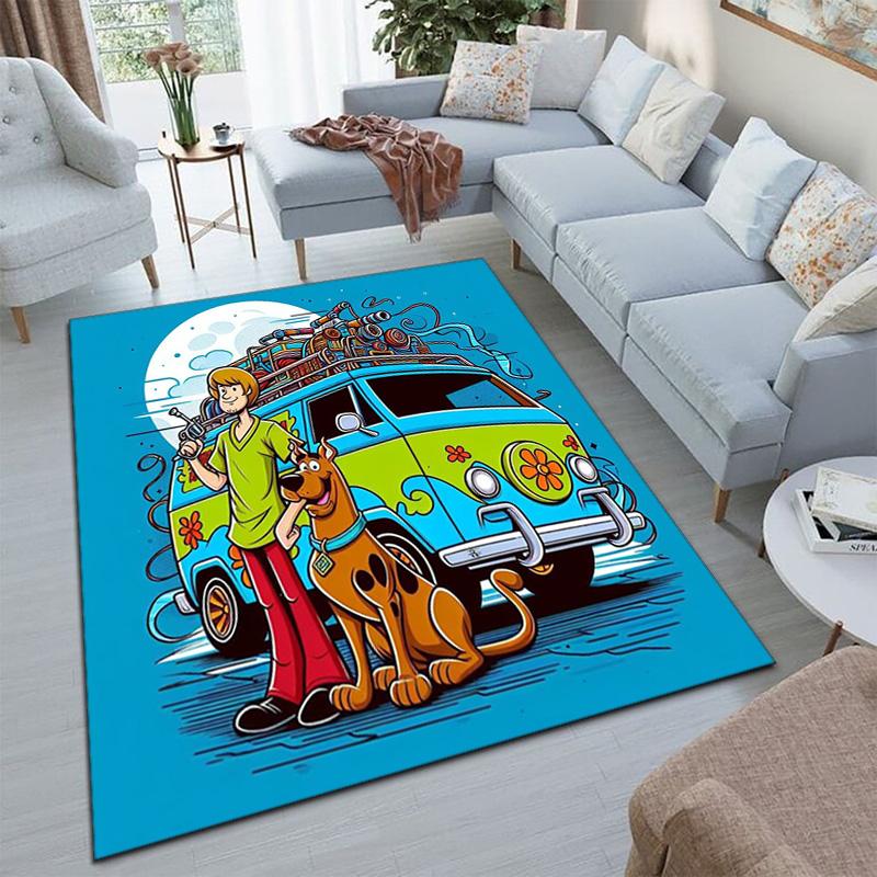 Halloween cartoon comedy adventure movie Scooby-Doo carpet is suitable for living room and bedroom doormats office balcony decorative carpet V3