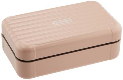 Masakazu Showa KOFFER Bento Box Suitcase Type Lunch Box Smoky Pink with Dividers Microwave and Dishwasher Safe 700ml Men Women Made In Japan 4927253