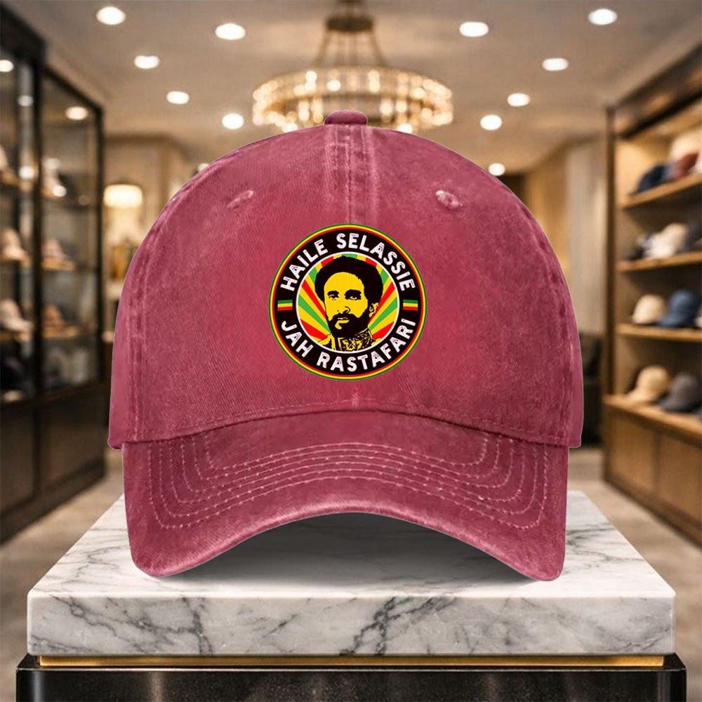 Haile Selassie Baseball Cap  Adjustable Casual StreetStyle Hat for Outdoor Sports  Daily Wear