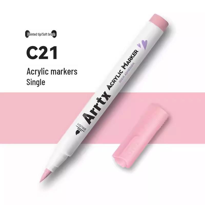 Arrtx Artesian Acrylic Marker - Soft Tip, Waterproof, 30 Shades of Purple for DIY & Graffiti.