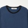 NODU Striped Ringer Short Sleeve Knit [Blue]