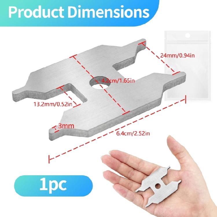 Stainless Steel Universal Faucet Key For Cartridge Cover Removal And Aerator Service Replacement Parts