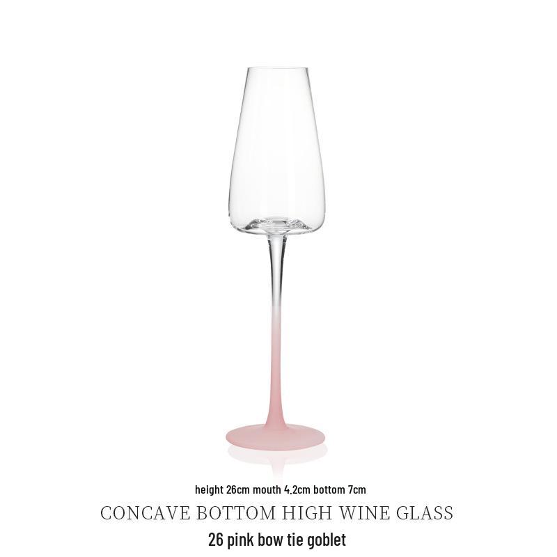 European Style Gradient Burgundy Crystal Goblet Wine Glass