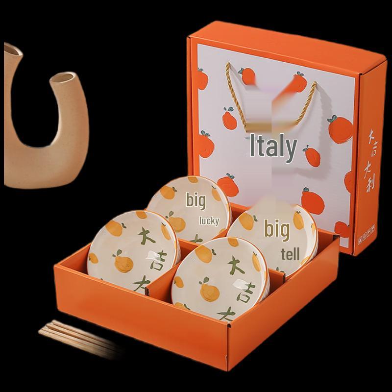 Lucky Ceramic Bowl & Chopstick Gift Set