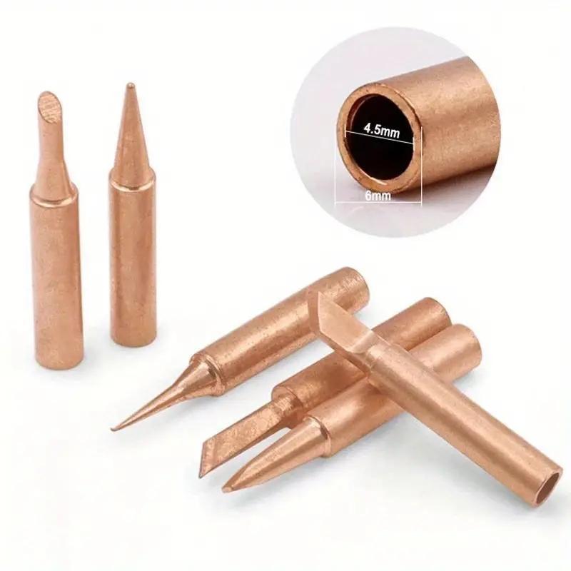 5PCS Soldering Iron Heads Electric Soldering Iron Matching Soldering Head Soldering Dots Pen Head With Soldering Iron Head Sleev