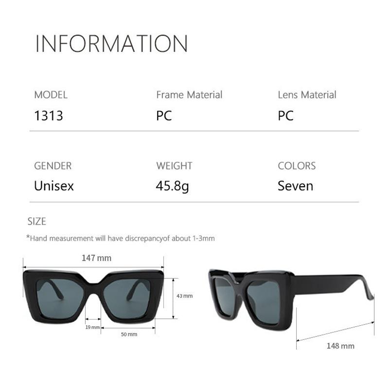 Retro Fashion Luxury Brand Square Sunglasses Unisex Gradient Lens Vintage Sun Shades Glasses For Women Sexy Oversized Shades