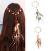Bohemian Feathered Headband Ethnic Braiding Hair Band For Women Indian Styles Headband Beach Vacation Hair Accessory