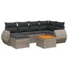 VidaXL Salon de Jardin avec Coussins 7 pcs, Canapés de Patio, Ensemble de Meubles, Mobilier de Terrasse Extérieur, Gris 3257439