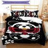 3pcs Custom Name Cartoon Hysterical Mini Bedding Set Duvet Cover Closure Includes 1 Duvet Cover & 2 Pillowcases for All Seasons Bedroom Decor