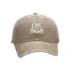 Trendy fashion old soft top cap show face small lady CAT embroidery versatile baseball cap outdoor hat