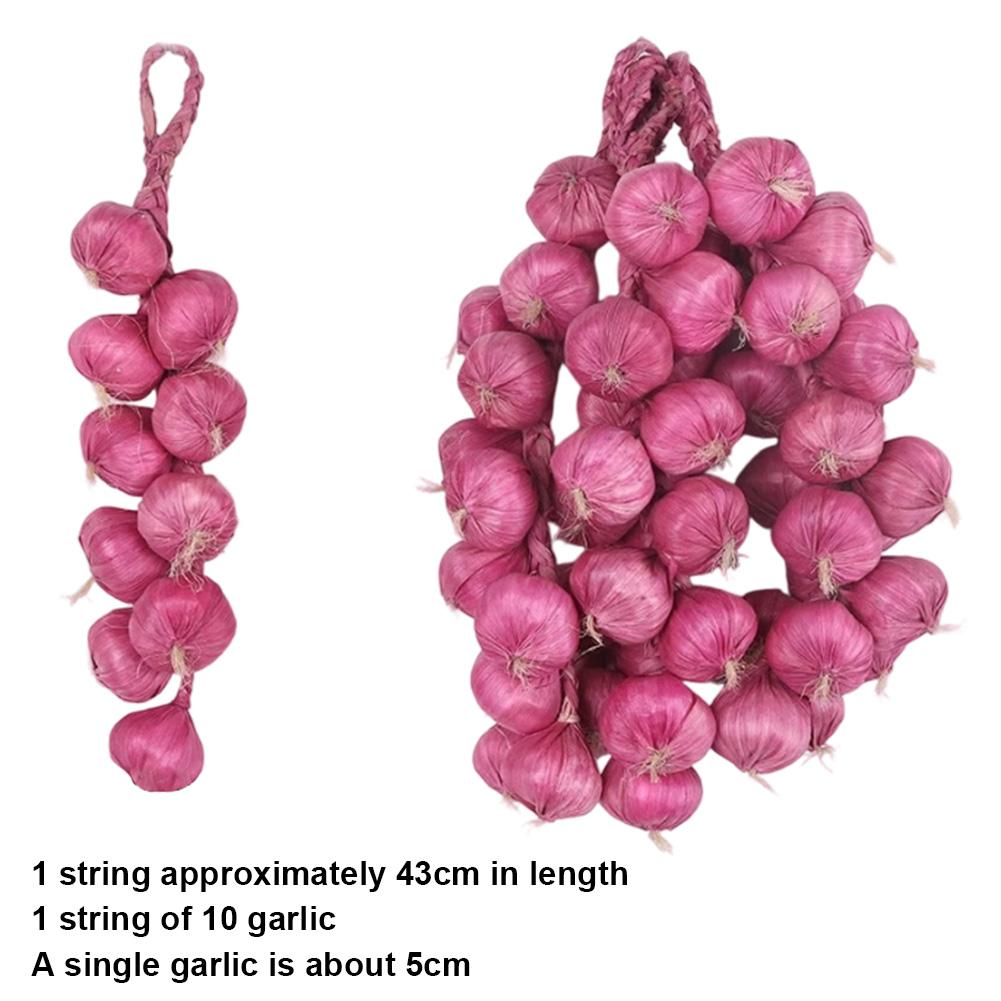 6Pcs Fake Garlic String Decoration Lifelike Multi-Color Kitchen Accent Kitchen Decor For Rustic Or Modern Interiors