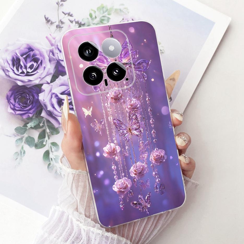 For Xiaomi Mi 14 Pro Case Cute Lion Fashion Painted Cover Soft Silicone Slim Phone Case For Xiaomi 14 Pro Mi14 Pro Fundas Bumper