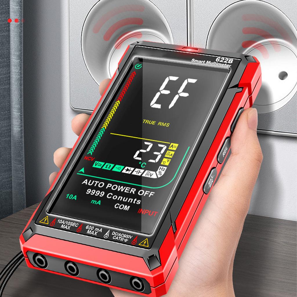 Ohm Amp Volt Meter Digital Multimeter Kit Smart Touch Large Screen Rechargeable High Accuracy Fully Automatic Non Burning Tester