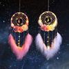 Moonlit Flower Language Dreamcatcher Pendant Bedroom Girl Room Decoration Creative Weaving Feather Wind Chime Blossoms