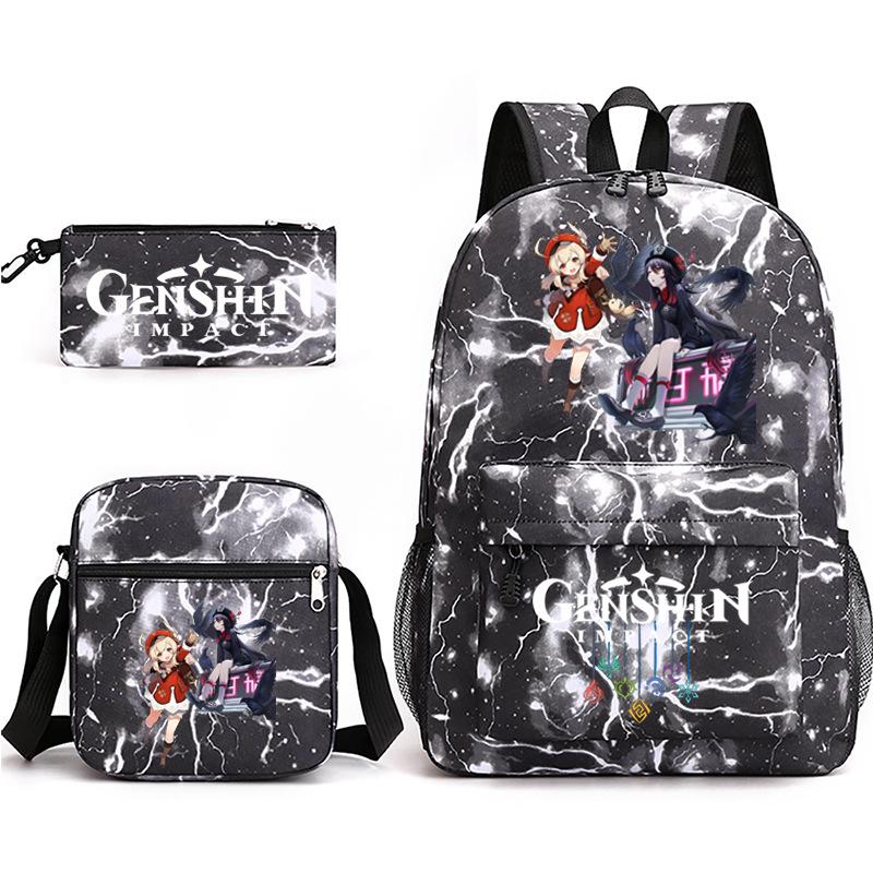 Yuanshen Backpack 3 Pieces/set Girls Boys Travel Shoulder Bag School Backpack