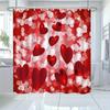 "Valentine'S Day Shower Curtain With Red Heart Design - Perfect For Bathroom. High-Quality Fabric Ensures Durability."