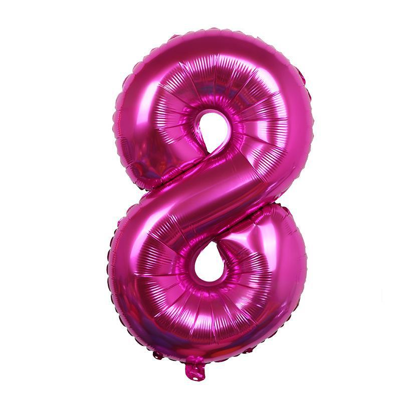 32 Inch Digital Aluminum Film Balloon, Medium Digital Gold Silver Red Black Gradual Change Color Birthday Decoration Wedding Party Balloon