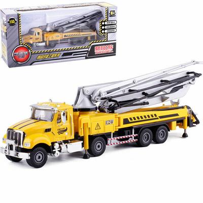 1/55 Scale Alloy Concrete Pump Car Model Toy, Engineering Construction Equipment Model for Kids Over 3 Years Old