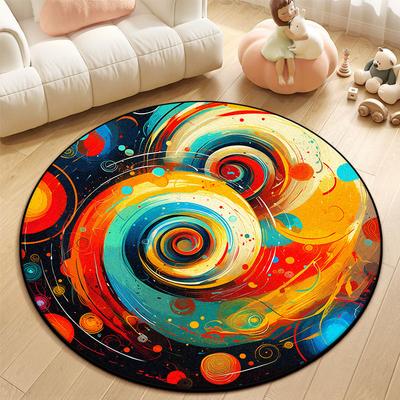 Modern Abstract Rond Tapijt Antislip Groot Woonkamertapijt Zacht Makkelijk Schoon te Maken Slaapkamer Decoratie Kaptafelmat Aanpasbaar