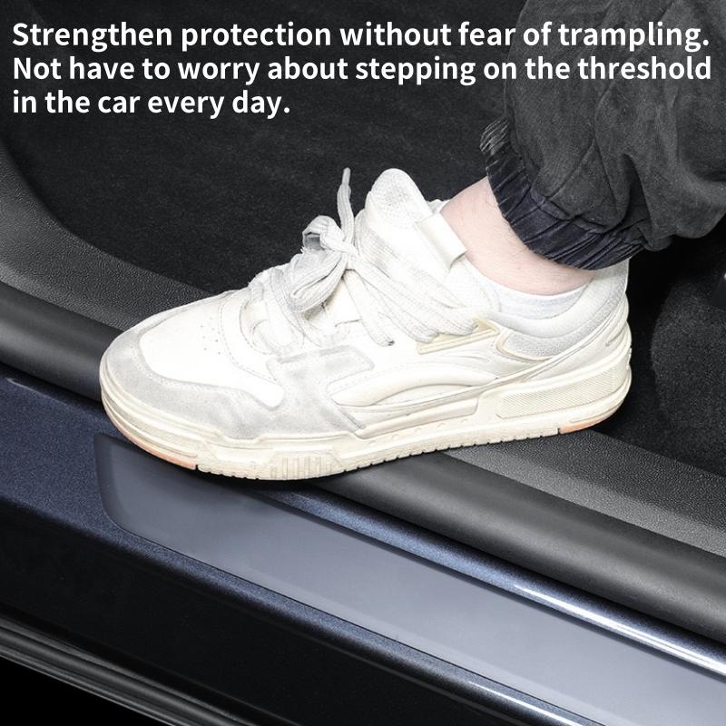For Tesla Model Y Juniper / Launch 2025 Door Sill Strip Guard TPE Front & Rear Door Threshold Anti-Kick Pad Interior Accessories