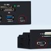 Multi-Port PC Front Panel Internal USB3.0 eSATA Type-C TF SD Card Reader Hub