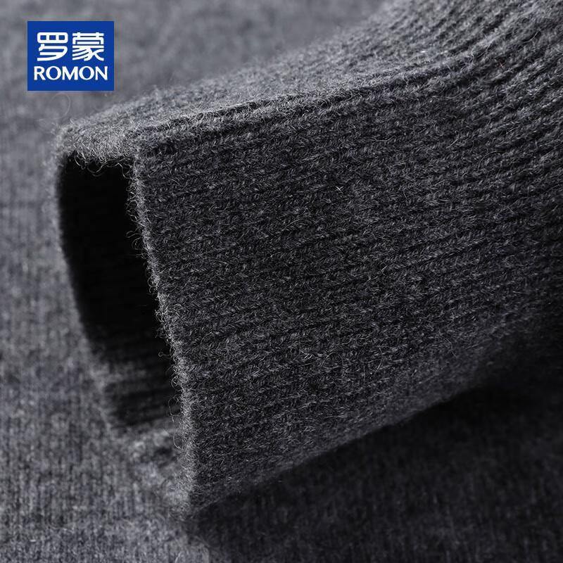 ROMON Men's 100% Pure Cashmere Thick Round Neck Sweater