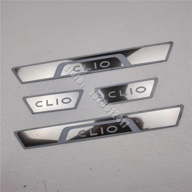 Car Accessories for Renault CLIO IV V CLIO 4 5 RS 2014~2024 Stainless Door Sill Scuff Plate Trim Kick Pedal Protectors Trim