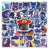 51 Cute Cat Graffiti Stickers: Genshin Impact Scaramouche Themed for Laptops