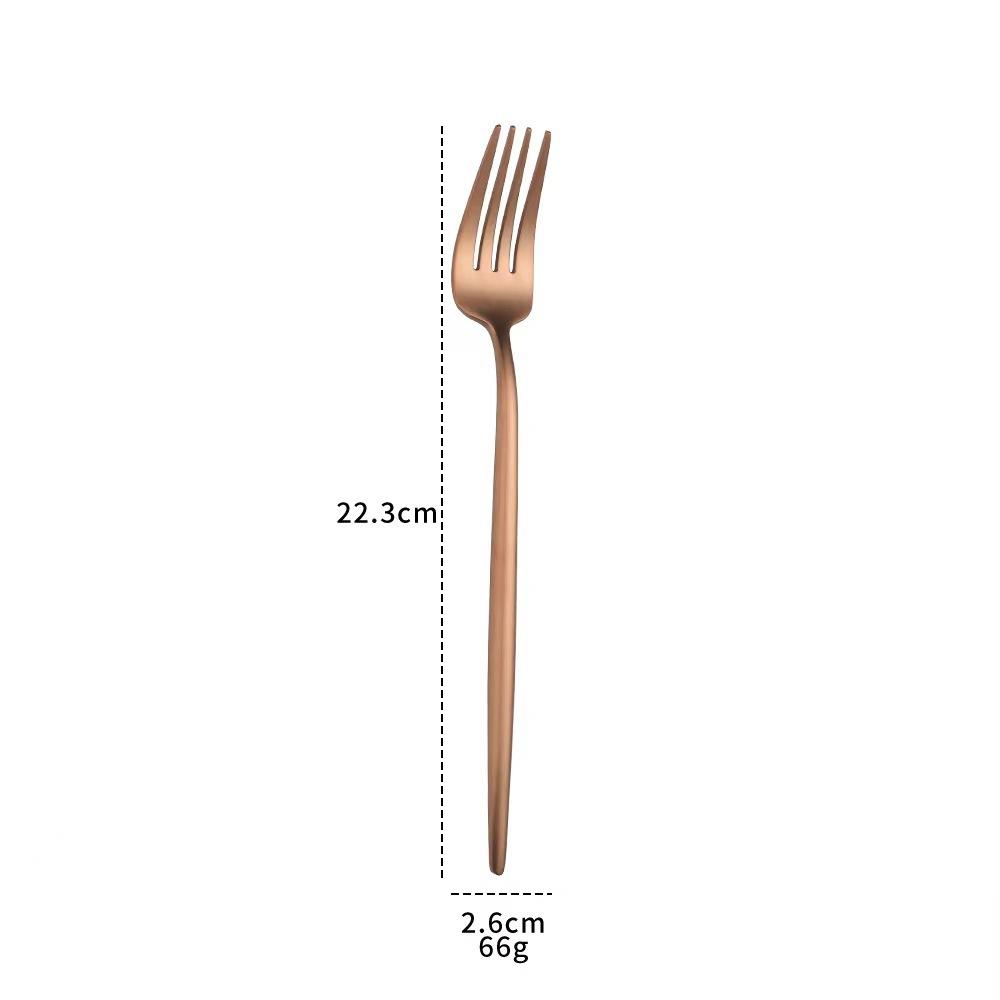 304 Mirror Gold Western Food Knife, Fork and Spoon Tableware Steak Knife and Fork Dessert Fork and Spoon Coffee Spoon Chopsticks