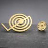 LIKGREAT CHO KU REI Brooch Spiritual Amulet Pin Reiki Symbol Stainless Steel Badge for Women Men Protection Jewelry Gift