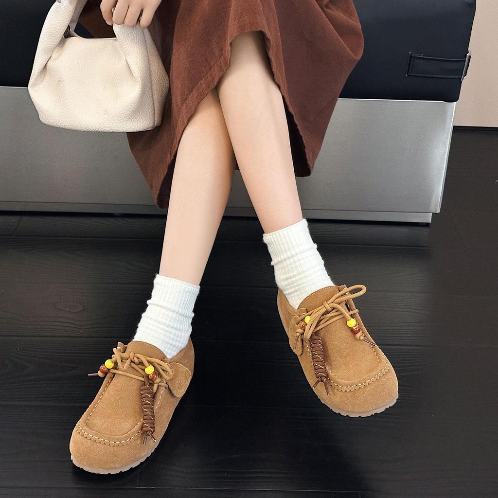 Women's Leather Loafers 2025: Autumn Casual Collection Retro Style.