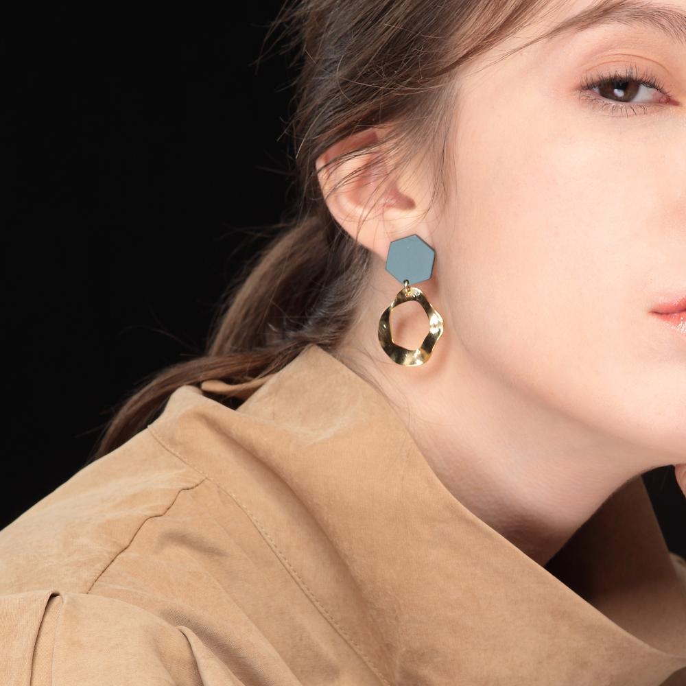 My Omelet Green Champagne Earrings
