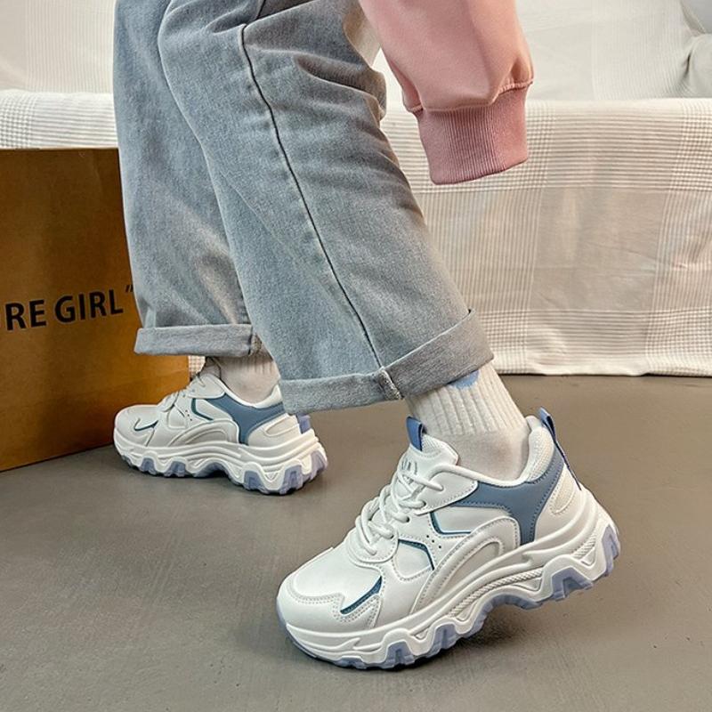 Fashion 2025 Sneakers Women Platform Flat Shoes Woman Shoes Green Casual Trainers Ladies Chunky Sneakers Women Shoes