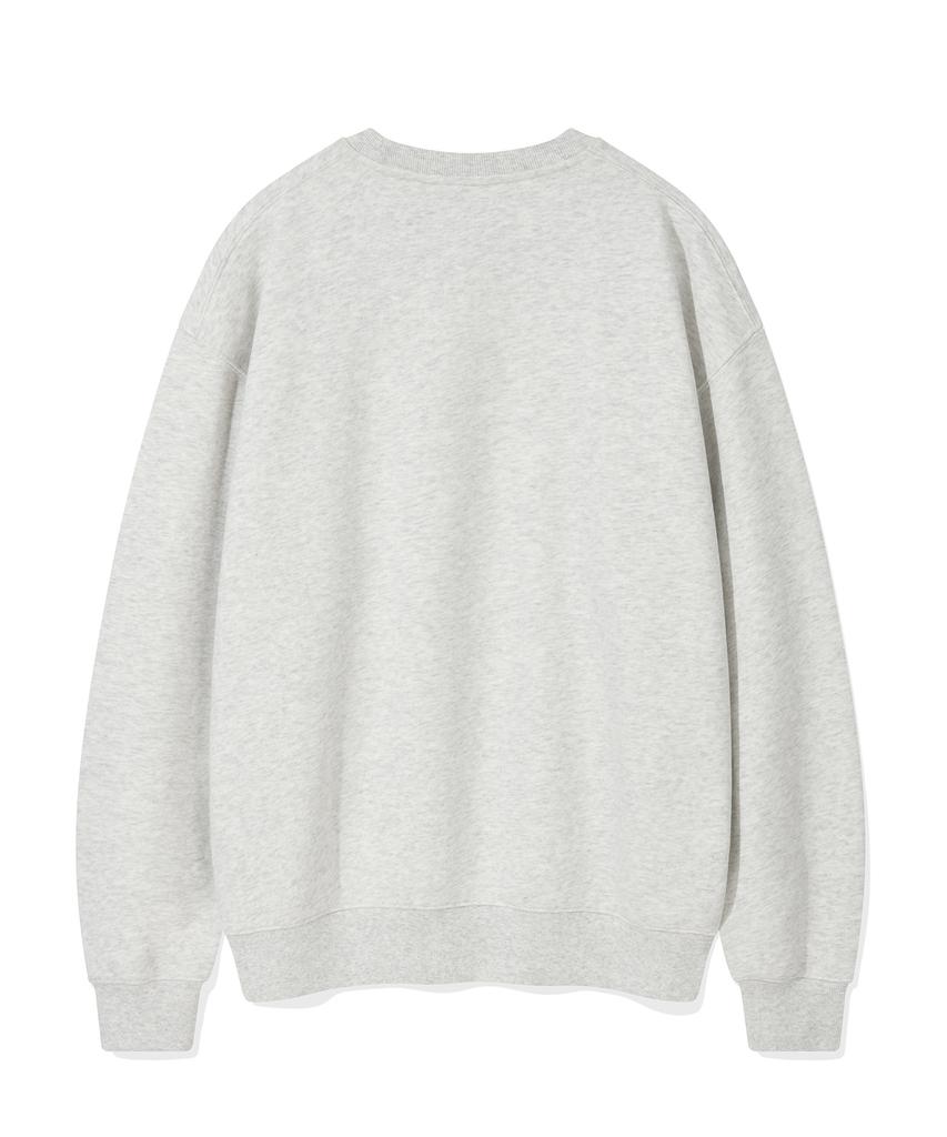 WACKY WILLY Signature Kiki Wappen Sweatshirt Light Gray