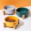 Cat Bowl Double Bowl Water Bowl High Foot Dog Bowl Dog Bowl Drinking Water Bowl Simple Pet Bowl