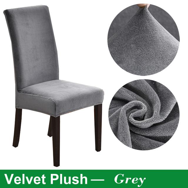 Velvet Chair Cover For Dining Room Thick Elastic Dining Chair Cover Stretch Chair Slipcover Cover For Chair Kitchen Chair Cover for Home