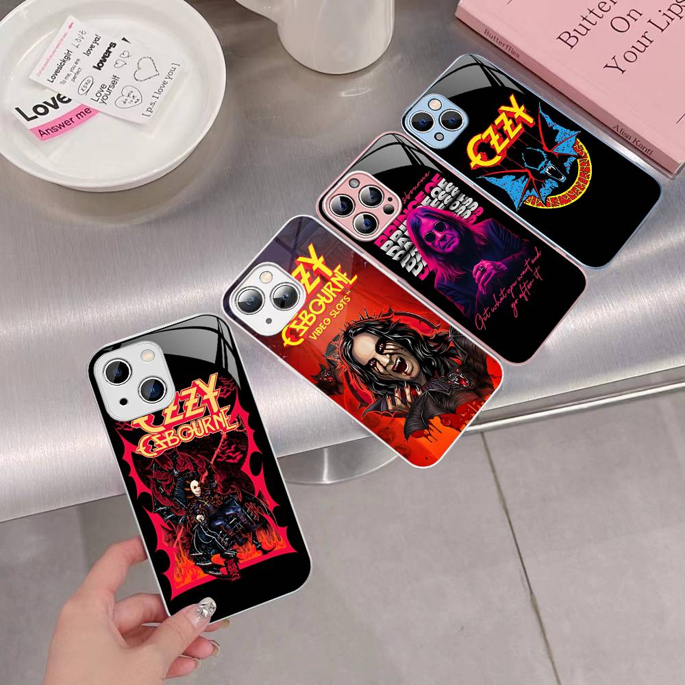 Retro Band O-Ozzy O-osbourne Fashion Tempered Glass For Iphone 14 13 12 11 Pro Mini XS MAX 14Plus X XS XR Cover