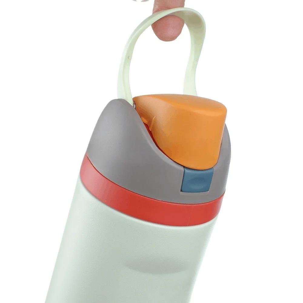 24/32oz Strohhalm Doppelwandiger Isolierbecher 304 Edelstahl Sport-Wasserflasche Reise-Vakuumflasche für Outdoor-Camping Sport