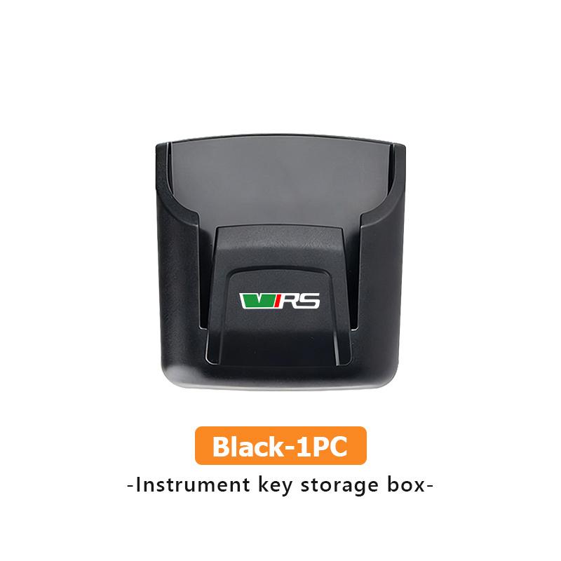 AAABR1 For Skoda Car Interior Key Remote Control Storage Box Organizer Sticker Holder Kamiq MK3 Roomster Rapid Kodiaq Karoq Fabia Enyaq