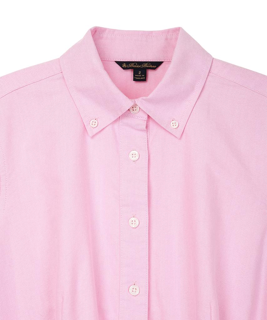 BROOKS BROTHERS Oxford Shirt Dress (Pink) (Bbdzwm7845Ces)