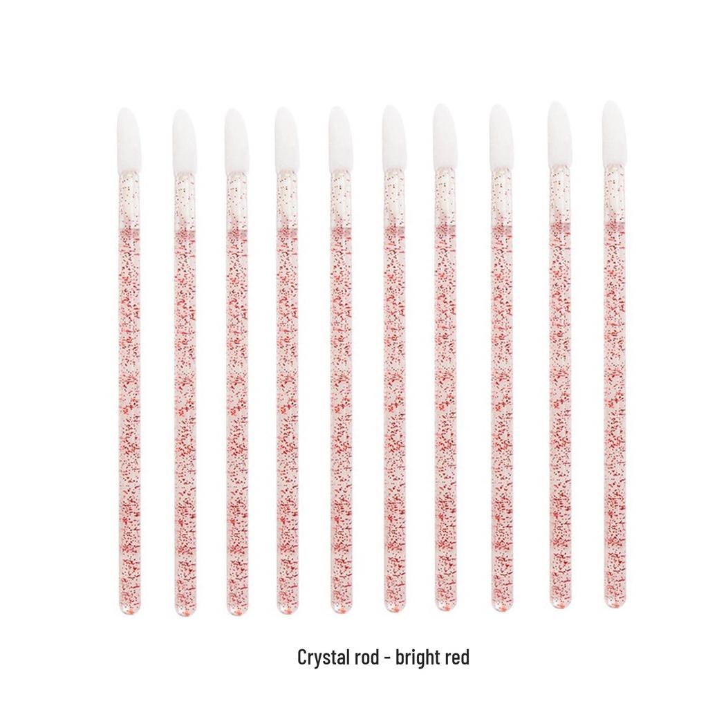 50pcs Crystal Lip Brush Set: Portable Lipstick & Gloss Applicators