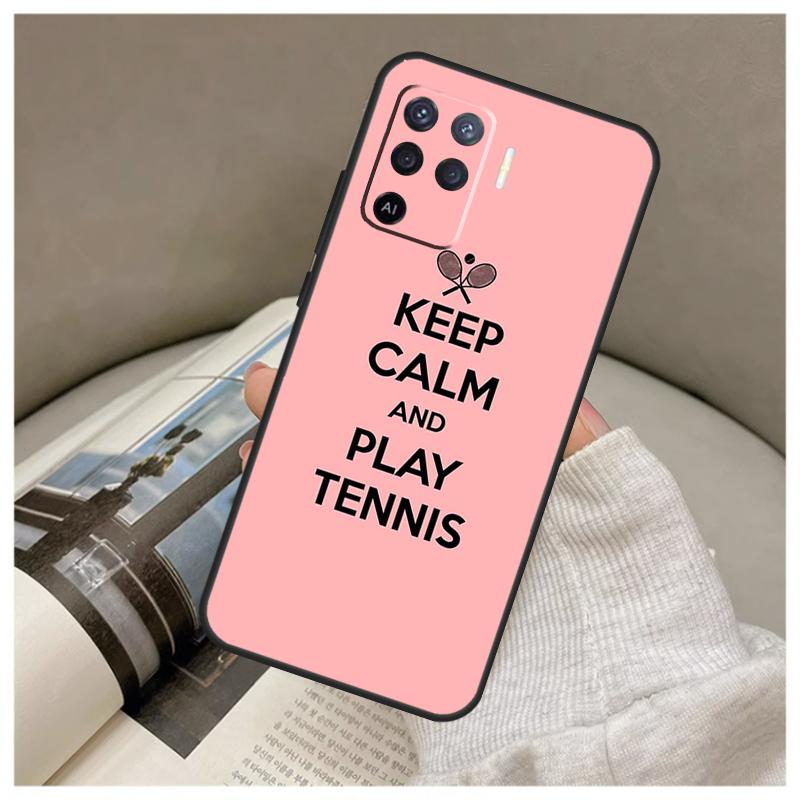 Tennis Racket Tennis Ball Case For Oppo A80 A60 A40 A5 Pro A15 A16 A17 A57 A77 A94 A74 A54 A76 A96 A18 A38 A58 A78 A98