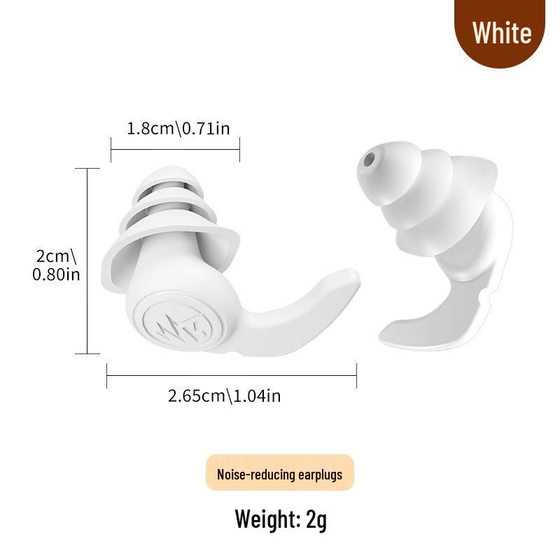 Silicone Noise-Canceling Earplugs for Sleeping and Studying, Portable In-Ear Design, Available for Quick Use.